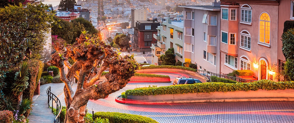 Nejklikatější ulice v San Franciscu