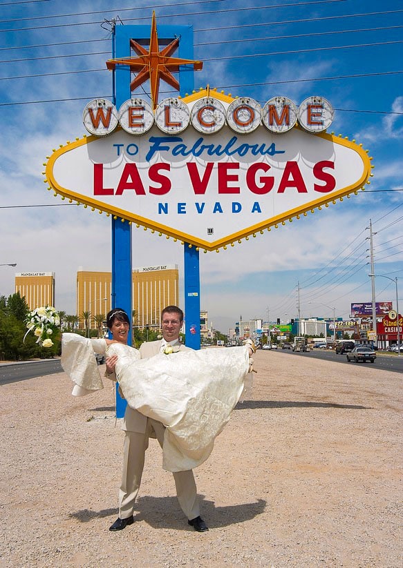 Novomanželé v Las Vegas
